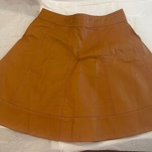 NWT! Bebe Leather Cirlce Flared Skirt 6